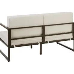tectake Tuin-loungeset Comosa voor 6 personen, XXL kussens, Bruin / Beige
