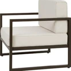 tectake Tuin-loungeset Comosa voor 4 personen, XXL kussens, Bruin / Beige