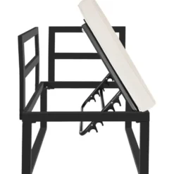 tectake Tuinset Eliar, 4-delig, met aluminium frame, Zwart