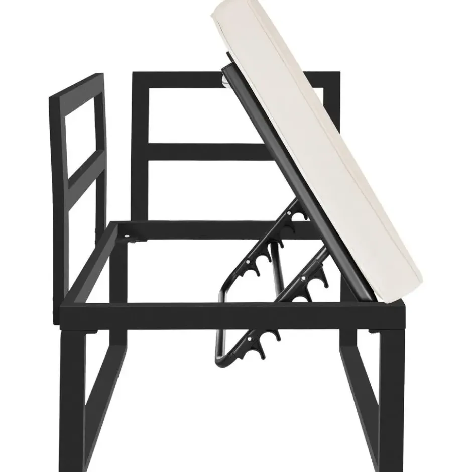 tectake Tuinset Eliar, 4-delig, met aluminium frame, Zwart