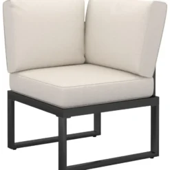 tectake Tuinset Eliar, 4-delig, met aluminium frame, Zwart