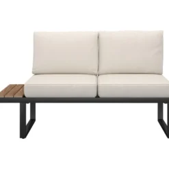 tectake Tuinset Eliar, 4-delig, met aluminium frame, Zwart