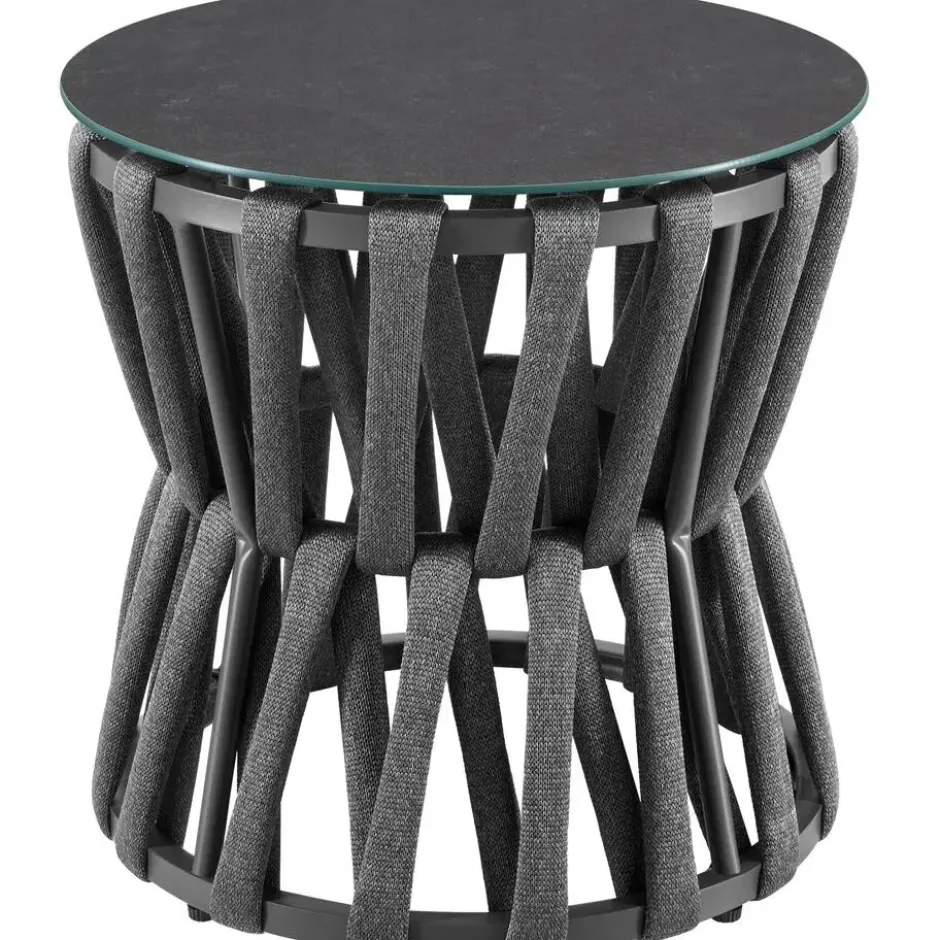 tectake Tuinset Lugano Touwdesign - Aluminium Frame - Antraciet