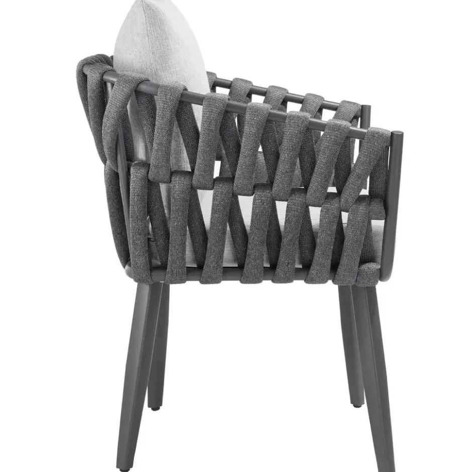 tectake Tuinset Lugano Touwdesign - Aluminium Frame - Antraciet