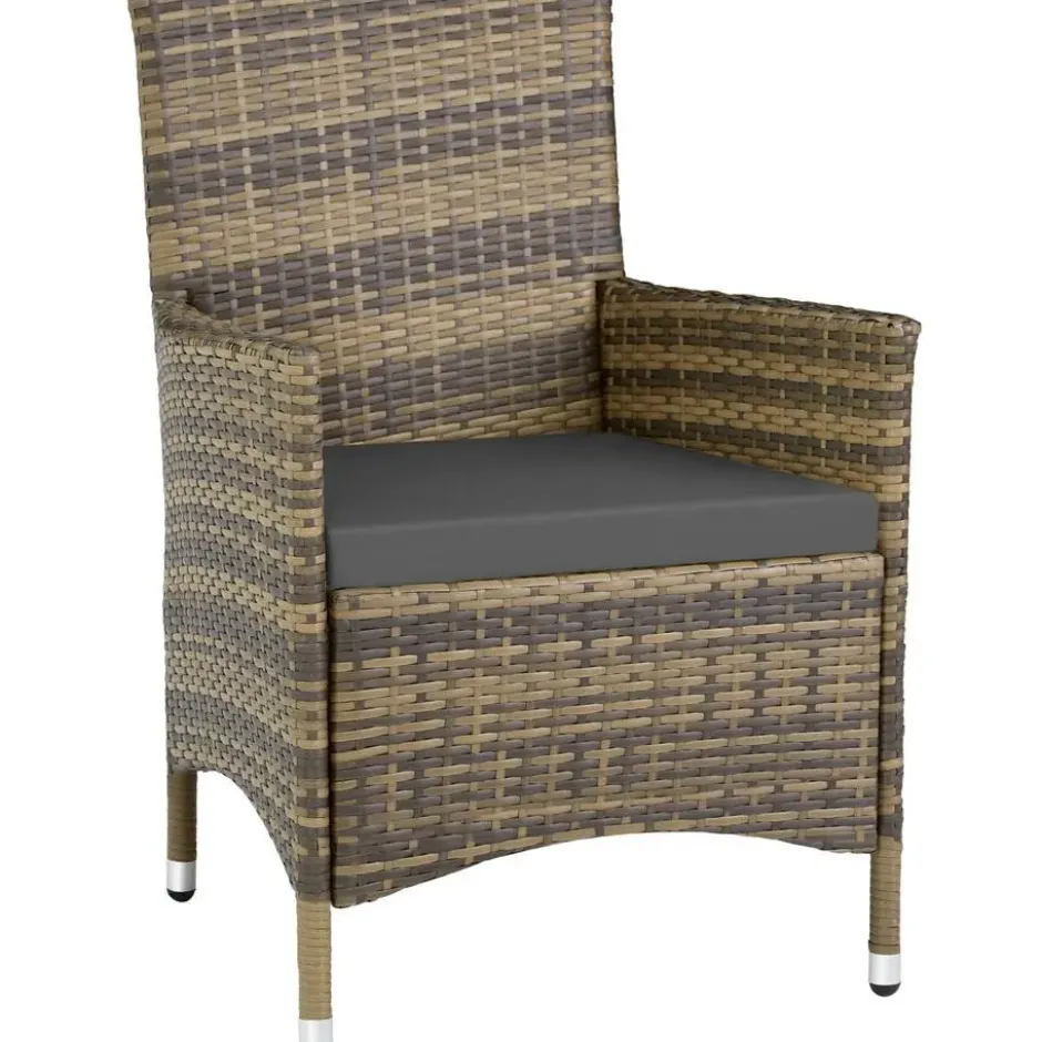 tectake - tuinset Monaco - wicker - natuurkleur