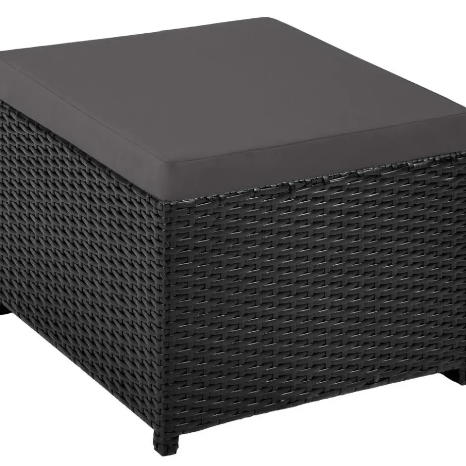 tectake - tuinset New York - wicker - zwart