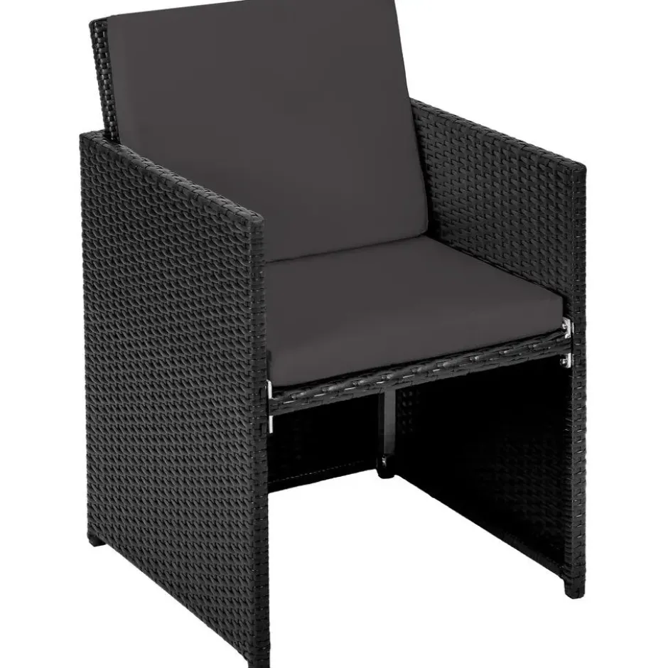 tectake - tuinset New York - wicker - zwart