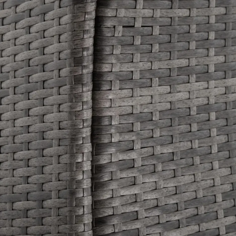 tectake - tuinset Porto 6 + 1 - wicker - grijs