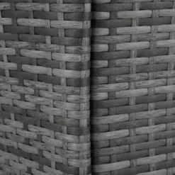 tectake - tuinset 8 stoelen en tafel - wicker - grijs