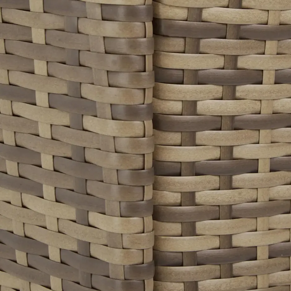 tectake - tuinset 8 stoelen en tafel - wicker - natuurkleur