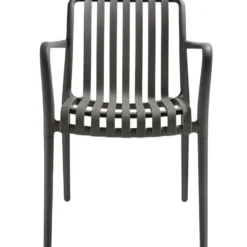tectake Tuinstoelen Alcudia, weerbestendig, stapelbaar, Antraciet