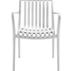 tectake Tuinstoelen Alcudia, weerbestendig, stapelbaar, Crème