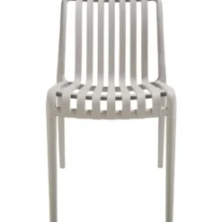 tectake Tuinstoelen Alcudia, weerbestendig, stapelbaar, Taupe