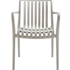 tectake Tuinstoelen Alcudia, weerbestendig, stapelbaar, Taupe