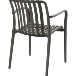 tectake Tuinstoelen Alcudia, weerbestendig, stapelbaar, Antraciet