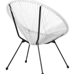 tectake 2 tuinstoelen Santana in Acapulco-design, Wit