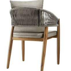 tectake Tuinstoel Manacor, ropedesign, Greige