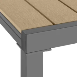 tectake Tuintafel Uitschuifbaar Weerbestendig Schwarz-Braun 130x75 cm