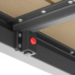 tectake Tuintafel Uitschuifbaar Weerbestendig Schwarz-Braun 130x75 cm