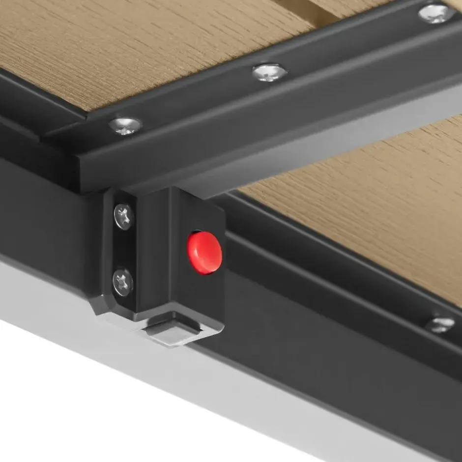 tectake Tuintafel Uitschuifbaar Weerbestendig Schwarz-Braun 130x75 cm
