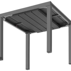 tectake Tuintafel Zwart Uitschuifbaar Aluminium voor 4-6 pers Weerbestendig