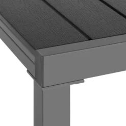tectake Tuintafel Zwart Uitschuifbaar Aluminium voor 4-6 pers Weerbestendig