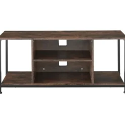 tectake TV-meubel met 4 open vakken en verstelbare plank