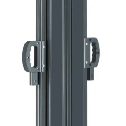 tectake Uitschuifbaar dubbel windscherm met oprolmechanisme, Grijs