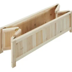 tectake - Verhoogde bak Blomster, opvouwbaar, 30l, incl. folie, 70x30x25cm