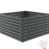 tectake - Verhoogde Plantenbak - Verzinkt Staal - 100 x 100 x 62 cm