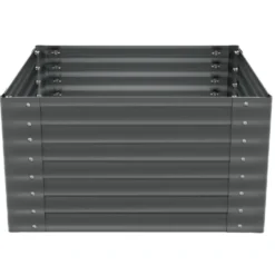 tectake - Verhoogde Plantenbak - Verzinkt Staal - 100 x 100 x 62 cm