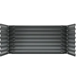 tectake - Verhoogde Plantenbak - Verzinkt Staal - 100 x 100 x 62 cm
