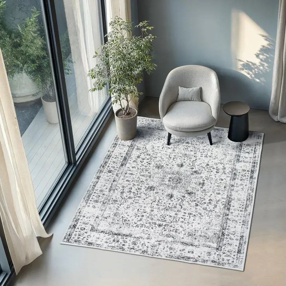 tectake® Vintage design vloerkleed Aliya, laagpolig 200 x 274 cm