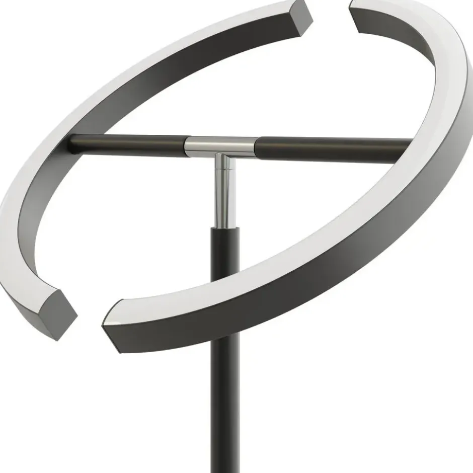 tectake Vloerlamp Auralis LED 20W, leeslamp, dimbaar, Zwart