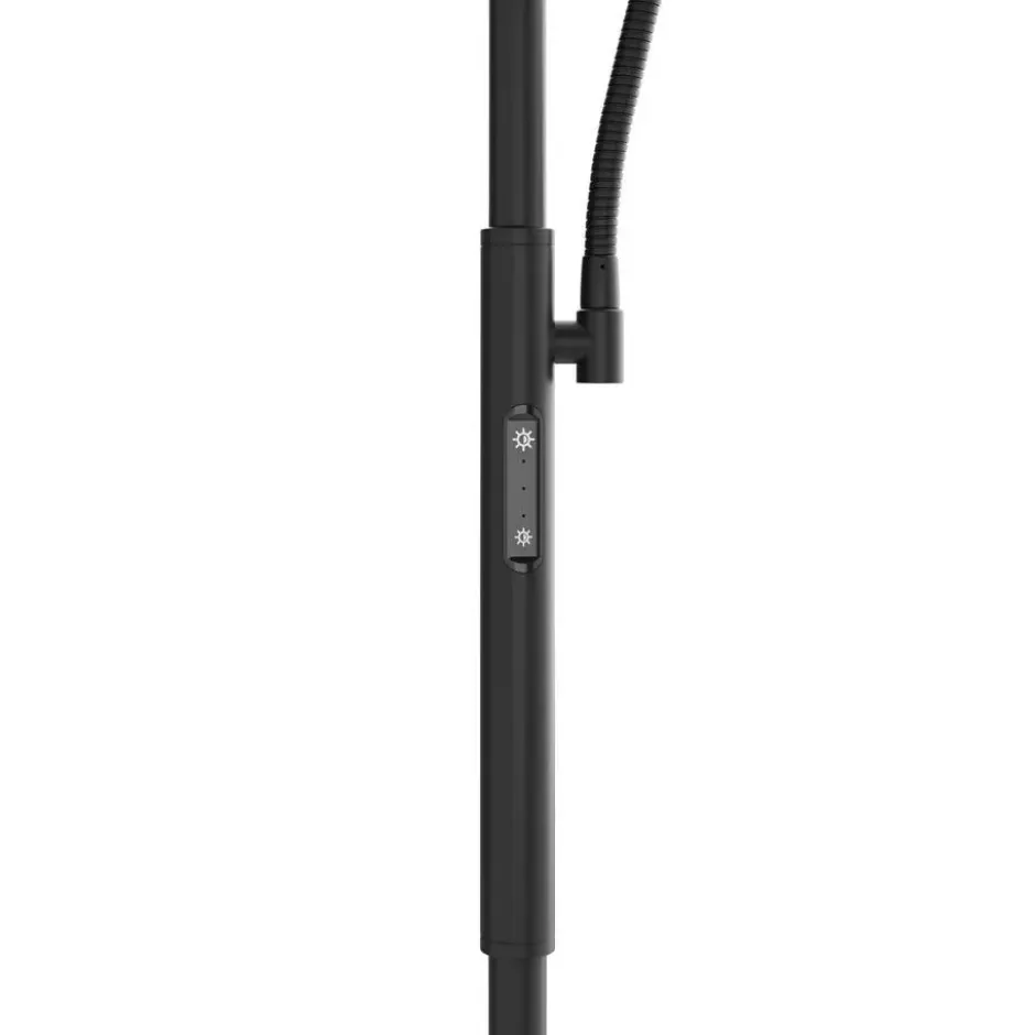 tectake Vloerlamp Auralis LED 20W, leeslamp, dimbaar, Zwart