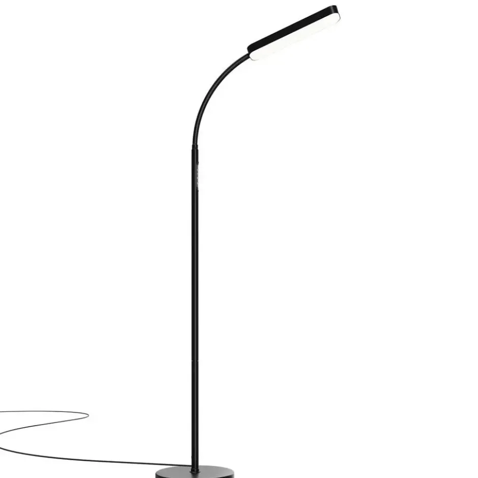 tectake Vloerlamp Prisma LED, 5 lichtmodi, 12 W, dimbaar, Zwart