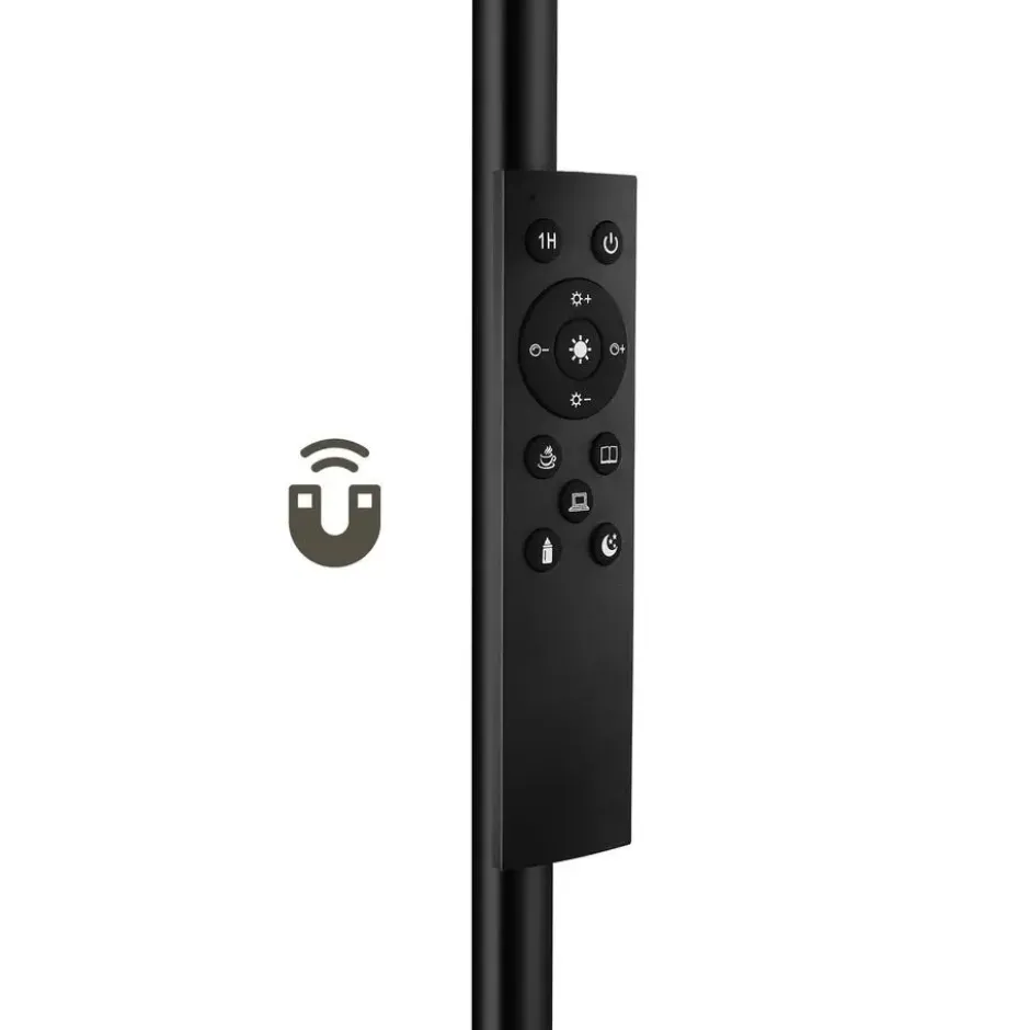 tectake Vloerlamp Prisma LED, 5 lichtmodi, 12 W, dimbaar, Zwart