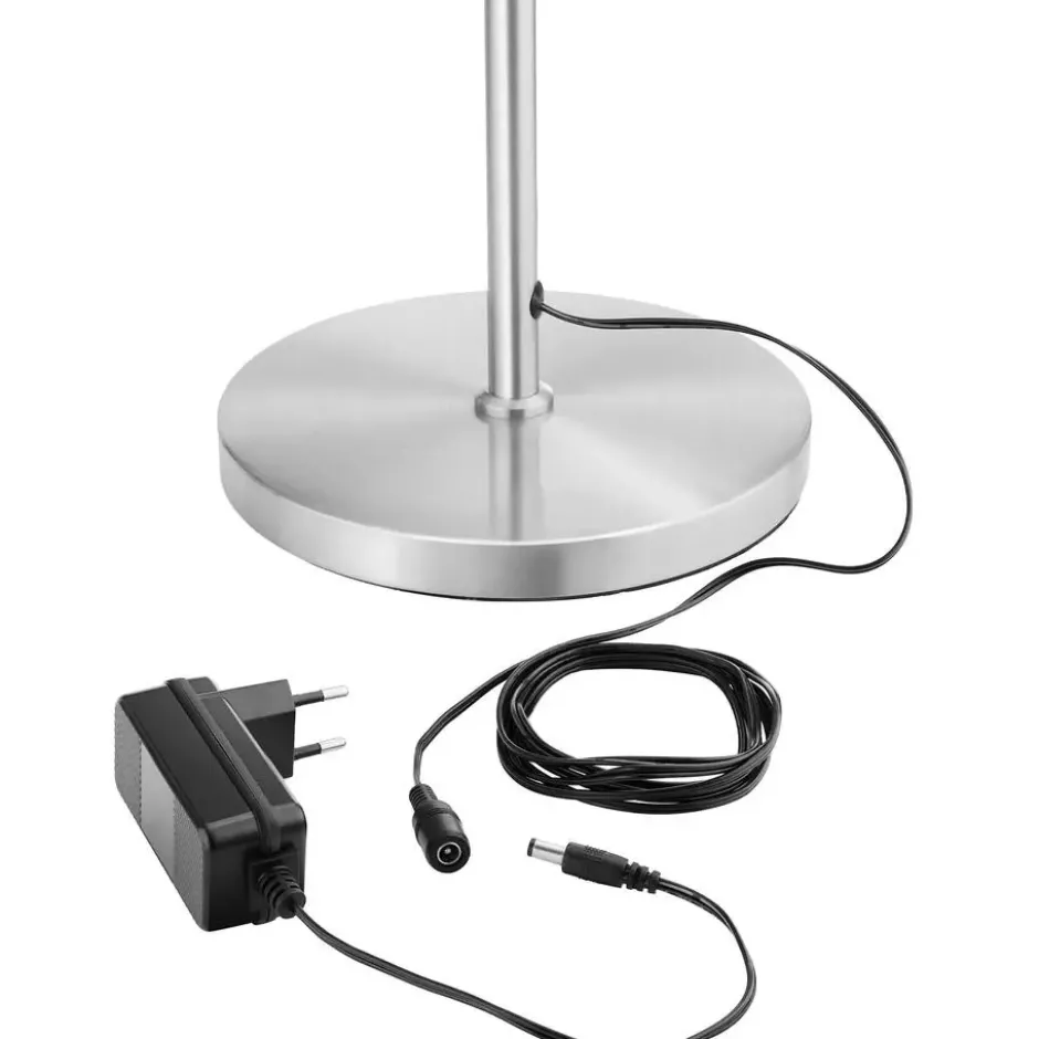 tectake Vloerlamp Prisma LED, 5 lichtmodi, 12 W, dimbaar, Zilver