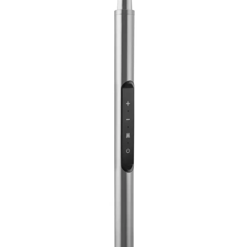 tectake Vloerlamp Prisma LED, 5 lichtmodi, 12 W, dimbaar, Zilver