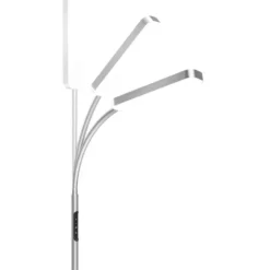 tectake Vloerlamp Prisma LED, 5 lichtmodi, 12 W, dimbaar, Zilver