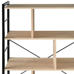 tectake Wandkast Charleston 75.5x30x155cm, Industrieel Licht Hout, Eiken Sonoma
