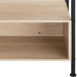 tectake Wandkast Hastings 75x31x170,5cm, Industrieel Licht Hout, Eiken Sonoma
