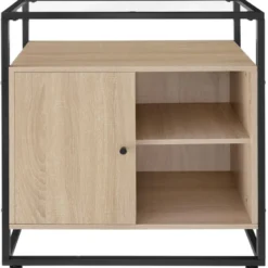 tectake Wandkastje Conventry 70x38x80,5cm, Industrieel Licht Hout, Eiken Sonoma