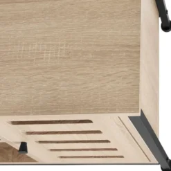tectake Wandkast 71x32x82cm, Industrieel Licht Hout, Eiken Sonoma