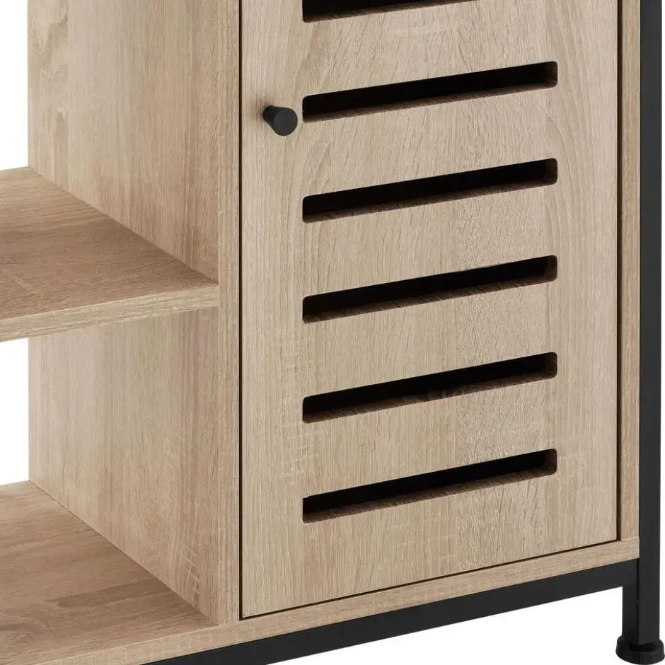 tectake Wandkast 71x32x82cm, Industrieel Licht Hout, Eiken Sonoma