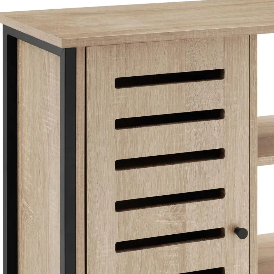 tectake Wandkast 71x32x82cm, Industrieel Licht Hout, Eiken Sonoma