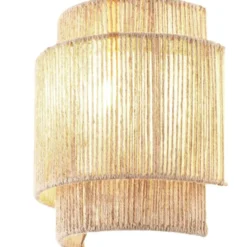 tectake Wandlamp Lignea Lux van jute in boho-stijl, 40W, Natuur