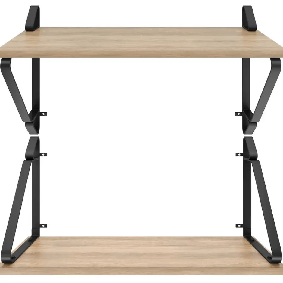 tectake 2 wandplanken Irvine, Industrieel Licht Hout, Eiken Sonoma