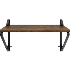 tectake 2 wandplanken Irvine, Industrieel Hout Donker, Rustiek