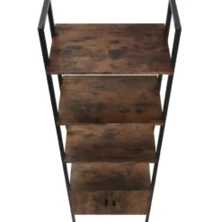 tectake Wandrek Brentwood 57,5x34x173cm, Industrieel Hout Donker, Rustiek